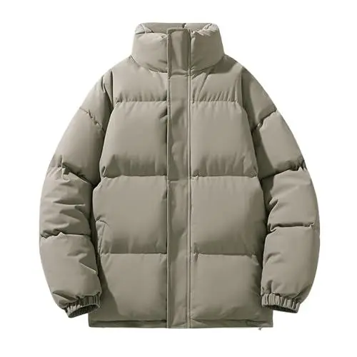 Produktbild: Generisch Einfarbiger Brotanzug mit Stehkragen, gepolsterte Jacke für Männer mit Baumwolljacke, gepolsterte Jacke Jack Will (H, M)