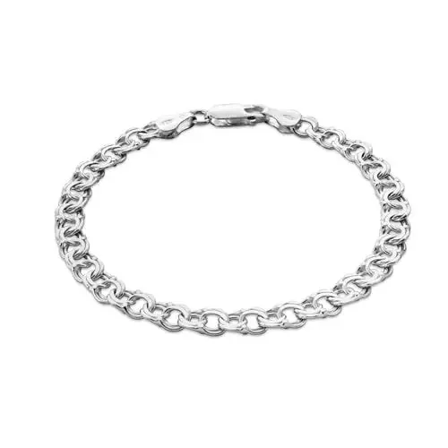 Produktbild: Herren-Armband aus massivem 925 Silber mit Schmuckbox, nickelfrei und anlaufgeschützt