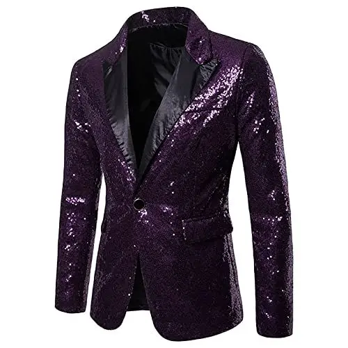 Produktbild: Herren-Blazer für die Arbeit, professionell, Herren Herbst und Winter, Mode, Persönlichkeit, Pailletten, lässige Anzugjacke, Herren-Business-Casual-Top-Mäntel, Outwear