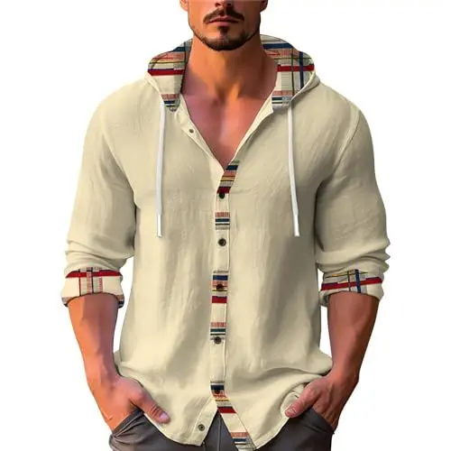 Produktbild: Herrenhemd Funktions Hemd Herren Sommer Herren Hemd Kurzarm Verstellbarem Hemd Männer Design Leinenhemd Herren Langarm Longsleeve Herren Tshirt Herren Angebote Langarm Funktionsshirt Herren