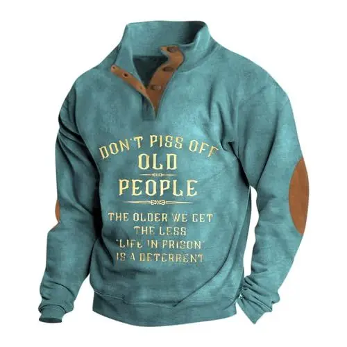 Produktbild: Herren-Jacken Männer Winterjacke Jacken Herren Print Knopfleiste Gemütlich Mantel Lange Ärmel Wintern Mode Baumwolle Mit Hohem Kragenste Mantel Herren Übergrößen Sportlicher Winddicht Cyan