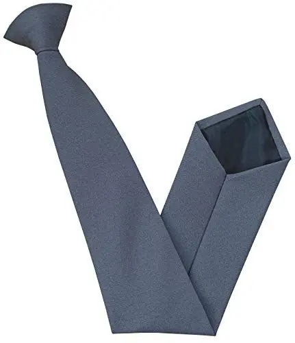 Produktbild: Herren-Krawatte, zum Anklipsen, mattgrau, einfarbig, grau, Clip On Tie Length: 20 inches