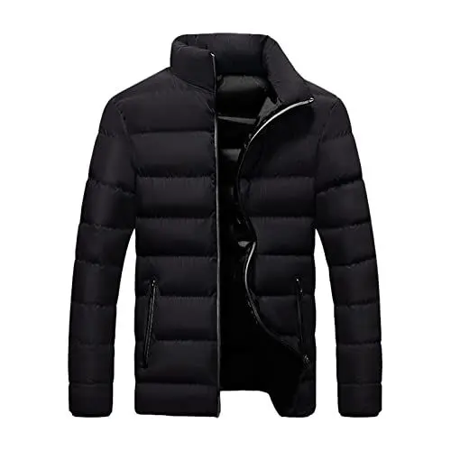 Produktbild: Daunenjacke Herren Leichte Daunenjacke Herren Leichte Jacke Herren Blouson Jacke Herren Windbreaker Herren Winter Bomberjacke Herren Schwarz Daunen Jacke Herren Winter Jacke Schwarz 5Xl