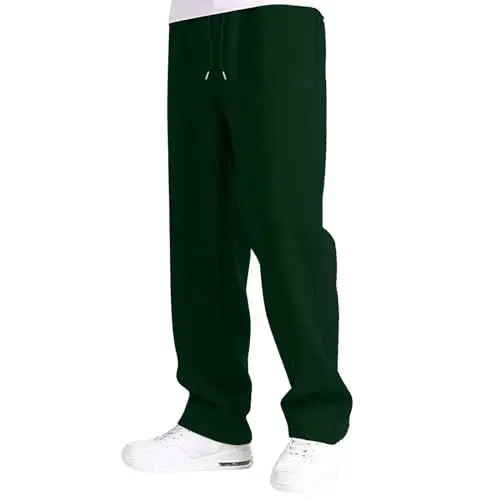 Produktbild: Herren-Sweatpants aus Baumwolle, mit TaschenModische Herren Cargo-Sporthose mit elastischem Bund, schwere Fleece-Sporthose, bequem und locker sitzend mit Taschen