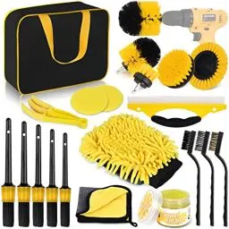 Produktbild: Herrfilk Auto Reinigungsset, 20 Pcs Autopflege Set, Auto Detailing Pinsel Auto Waschset für Auto Reinigung Innenraum und Außen, Lüftungsschlitz, Armaturenbrett, Motor, Rädern, Haushaltsreinigun