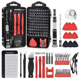 Produktbild: Herrfilk Magnetische Präzisions-Schraubendreher with Bit Set, 140 Pcs Mini Screwdriver Werkzeug für die Reparatur von Smartphone, iPhone, Tablet, Konsole, Laptop, Uhren, Kamera, Brillen