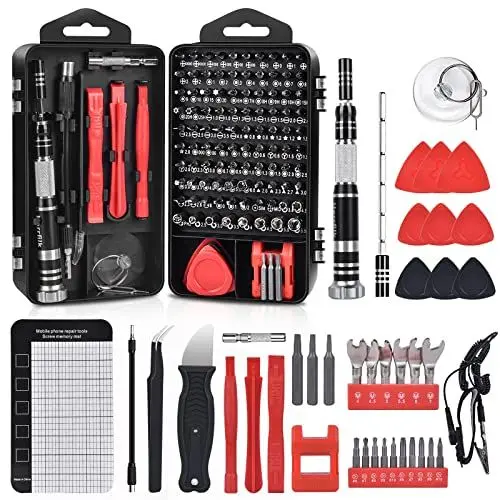 Produktbild: Herrfilk Magnetische Präzisions-Schraubendreher with Bit Set, 140 Pcs Mini Screwdriver Werkzeug für die Reparatur von Smartphone, iPhone, Tablet, Konsole, Laptop, Uhren, Kamera, Brillen