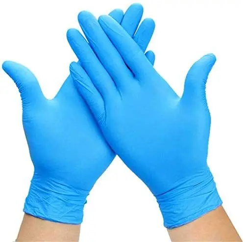 Produktbild: Herrmann Nitril Einweghandschuhe Premium in Größe L | 100 Stück | Einzelhandschuhe Blau in praktischer Spenderbox | Ideal für Hygienebereiche - wie Lebensmittelbranche, Kosmetik UVM (L)