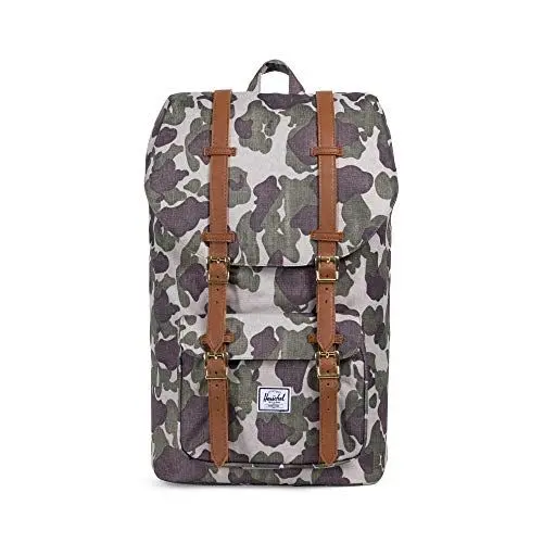 Produktbild: Herschel Unisex-Erwachsene Little America Backpack Rucksack, Kunstleder Frosch camo/Hellbraun, Classic 25L