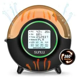 Produktbild: SUNLU Official Filament Trockner S2 with Fan, 360° Rundumheizung 3D Drucker Filamenttrockner, 70℃ Max Temperatur Effizientes Trocknen, PLA PETG TPU ABS PA PC 3D Filamenttrocknerbox SUNLU S2, (Schwarz)