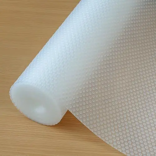Produktbild: Hersvin Schubladenmatte 60cmx500cm Schubladeneinlage Eva Schrankpapier Nicht Klebende Wasserfest Unterlage Teppich für Küchenschränke Regalschrank (Transparent Punkt)