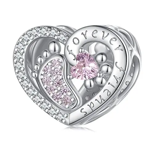 Produktbild: Herz Charms für Pandora Armband-925 Sterling Silber Claw Print Forever Friend Zirkonia Charm Bead-Frau Mädchen Schmuck Geschenke