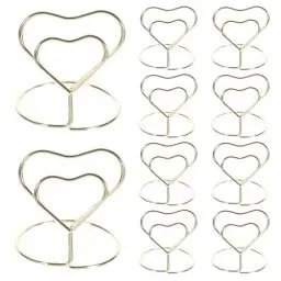 Produktbild: Herz Tischkartenhalter: 10stück Tischkartenhalter Hochzeit Gold Clip Herz Kartenhalter Platzkartenhalter Hochzeit Metall Foto Kartenhalter