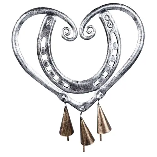 Produktbild: Herz Windchime Dekoration Wand Hängendes Windspiel Ornament Hufeisen Liebe Fenster Dekor für Drinnen Im Freien