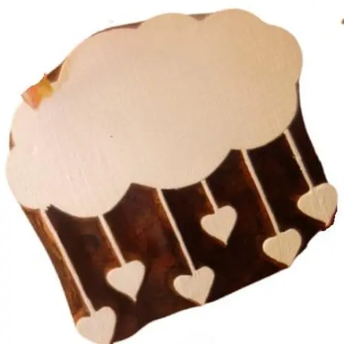 Produktbild: Herz-Holzblockstempel, Stempelzubehör zum Liebesheiratsjubiläum für DIY-Bastelarbeiten, Grußkarten, Geschenkpapier, Stoffblockdruck