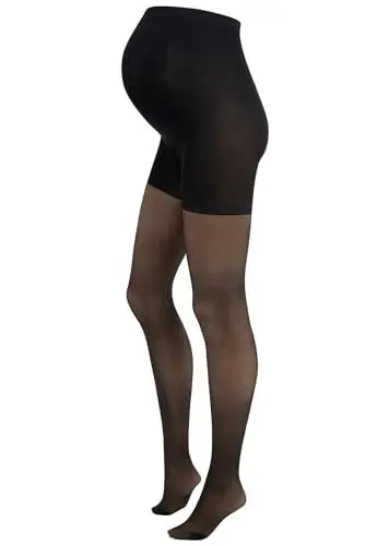 Produktbild: Herzmutter Umstandsstrumpfhose 20DEN - transparent-matte-soft - Schwangerschaftsstrumpfhose - Hautfarben-Beige-Schwarz - 1er & 2er-Set - 1200 (M-L, Schwarz)