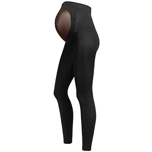 Produktbild: Herzmutter Umstandsstrumpfhose 80DEN ohne Fuß - Blickdicht-Matt - Schwarze Umstandsleggings - 1er & 2er-Set - 1400 (S-M)