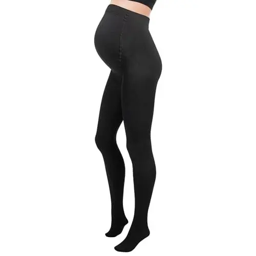 Produktbild: Herzmutter Umstandsstrumpfhose Thermo Winter - Blickdicht-Matt - OekoTex 100 - Warme Schwangerschaftsstrumpfhose - Schwarz - 1700 (L/XL)