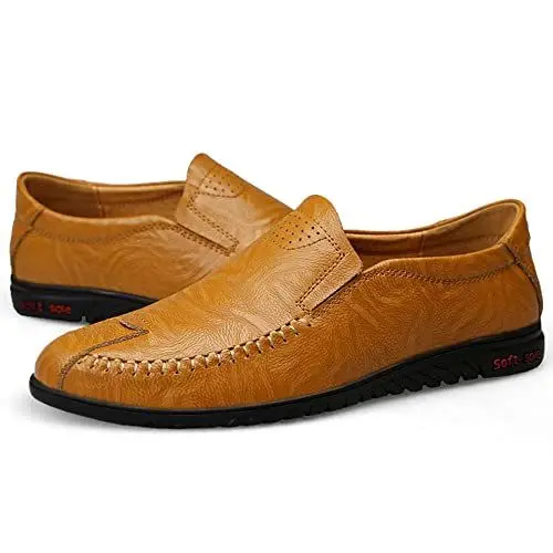 Produktbild: HESBITEUL Herren Penny Loafers Gemütlich Fahrende Schuhe Mokassin Slippers Slip On Loafer Weich Flache Hausschuhe