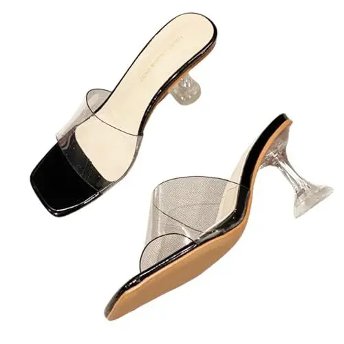 Produktbild: HESBITEUL Pantoletten Damen Mit Absatz Bequem Sandalen Damen Sommer Elegant Sandaletten Damen Mit Absatz Sommerschuhe Damen Mit Absatz