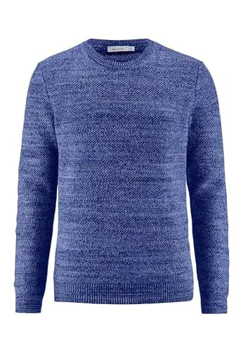 Produktbild: hessnatur Mouliné-Pullover Herren Regular aus Bio-Leinen und Bio-Baumwolle | nachhaltig und fair hergestellt (Fair Wear Foundation)