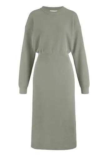 Produktbild: hessnatur Strickkleid Damen Midi Relaxed aus Reiner Bio-Baumwolle | nachhaltig und fair hergestellt (Fair Wear Foundation)