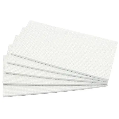 Produktbild: Hettich Eva-Gleiter Groß Möbel Gummischneiden Selbstklebend (1x5 Stücke) Blatt DIY Aufkleber Möbelgleiter 49523 Bodengleiter Kratzschutz Anti Rutsch Filzgleiter Gummiplatten 200x100mm Weiß