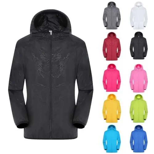 Produktbild: Heute Deal Sonderangebote Damen Regenjacke Wasserdicht Regenjacke Damen Wasserdicht Übergröße Herren Wasserdicht Winddicht Lockerer Mantel Regenmantel Damen Wasserdicht Sommer Meine Bestellung