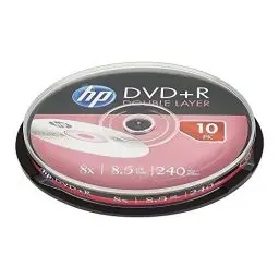 Produktbild: HP DVD+R Doppellagig 8x, 10 Stück Cake Box