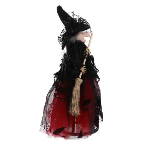 Produktbild: BUGUUYO Hexen-Halloween-Ornamente zarte Hexenpuppe für Partyzubehör für die Inneneinrichtung