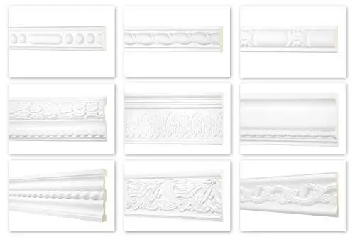 Produktbild: HEXIM Perfect 2 Meter Flachprofile - große Auswahl, Serie 2 (AC275-70x26mm) - Stuckprofil aus PU gemustert, weiß, stoßfest - Flachleiste Dekorleiste Wandleiste Zierprofile