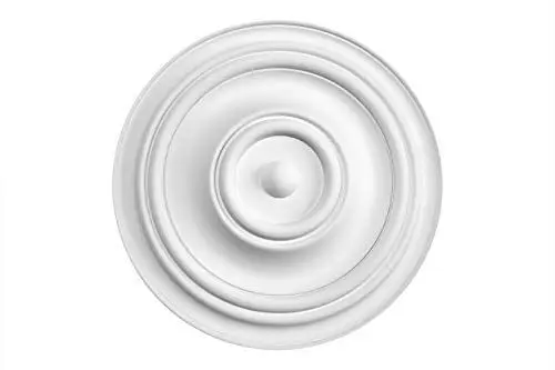 Produktbild: HEXIM Perfect Stuckrosette B3072, Ø 80cm - Deckenrosette weiß, aus PU/Polyurethane, Zierelement, Stuck, Wanddeko Wohnzimmer Lampe rund