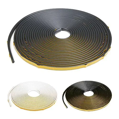 Produktbild: HEXIMO Flexible Zierleiste selbstklebend anthrazit - PVC Dichtung für Küchen Herd Arbeitsplatten Waschbecken Badewanne Dusche Abschlussleiste Modell: SFL-1-anthrazit 12x6 mm (1 Rolle / 10 Meter)