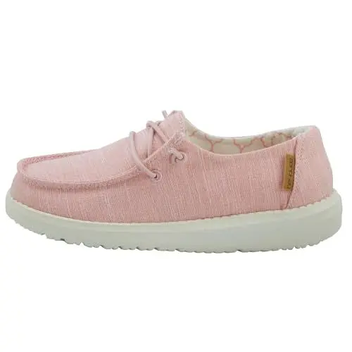 Produktbild: Hey Dude Wendy Youth Linen - Schuhe für Mädchen - Farbe Linen Cotton Candy - Freizeitschuhe im Mokassin-Stil - Größe 30