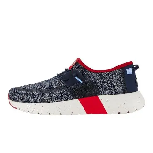 Produktbild: HEYDUDE Sirocco Sport Mode Sneaker Herren - Sneakers mit Easy-on Lace System, Navy/Grey, 45
