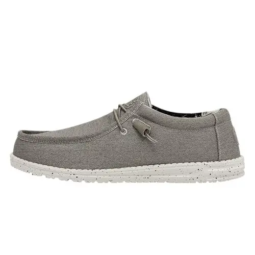 Produktbild: HEYDUDE Wally Stretch Canvas Herren - Slip on Schuhe - Mokassin Stil, Beige, 44