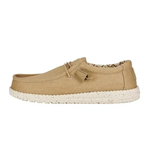 Produktbild: HEYDUDE Wally Canvas Herren - Slip on Schuhe - Mokassin Stil, Tan, 45