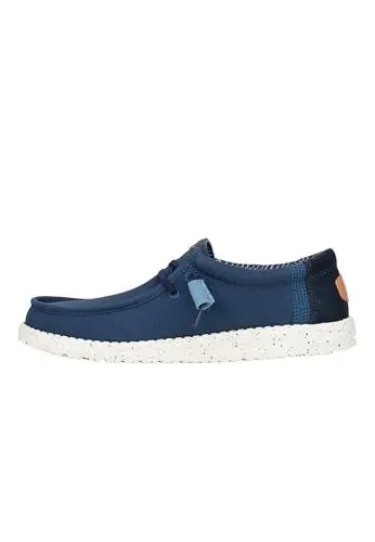 Produktbild: HEYDUDE Wally Elevated Basics Herren - Slip-on Schuhe - Mokassin-Stil, Navy/White, 43