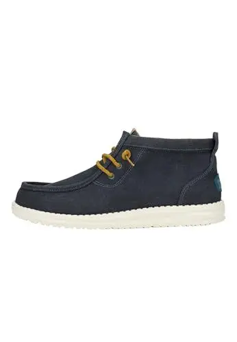 Produktbild: HEYDUDE Wally Mid Waxed Canvas Herren - Slip-On Schuhe - Ankle Boots, Navy, 44