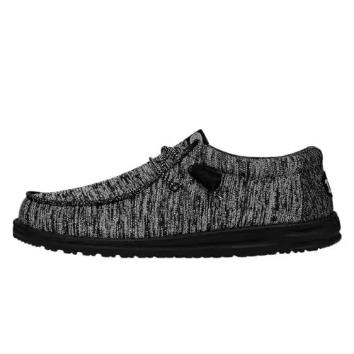 Produktbild: HEYDUDE Wally Sport Knit Herren - Slip on Schuhe - Mokassin Stil, Black/Black, 39