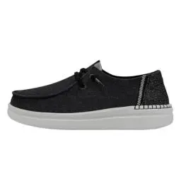 Produktbild: HEYDUDE - Wendy Rise Damen - Slippers Flache Schuhe - Mokassin Stil, Black, 40 EU
