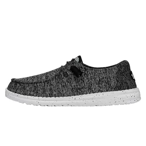 Produktbild: HEYDUDE Wendy Sport Knit Damen - Slip on Flache Schuhe - Mokassin Stil, Black/White, 37