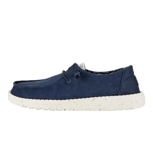 Produktbild: HEYDUDE Wendy Canvas Damen - Slip on Flache Schuhe - Mokassin Stil, Navy, 42