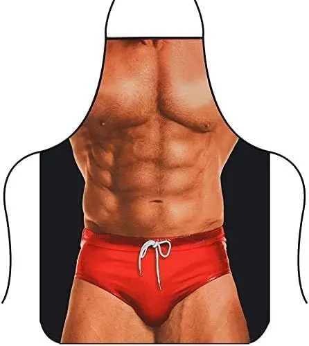 Produktbild: Heyumybit Lustige Kochschürze,Küchenschürze Sexy Lustige Neuheit,Wasserdichte Muskelmann Kochen Sexy Schürze,Geschenk für Party Costume