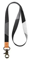 Produktbild: HEZEN Coole Lanyards, Halsband-Schlüsselanhänger, Hals-Lanyards für Schlüssel, Brieftaschen und Ausweishalter (Gestreift Schwarz)