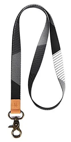 Produktbild: HEZEN Coole Lanyards, Halsband-Schlüsselanhänger, Hals-Lanyards für Schlüssel, Brieftaschen und Ausweishalter (Gestreift Schwarz)