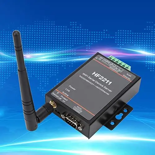 Produktbild: HF2211 Serial Port Server RS232 RS422 RS485 zu WiFi Ethernet DTU Netzwerkkommunikation 5-36 VDC MCU 8 MB SRAM 4 MB Flash ECos OS