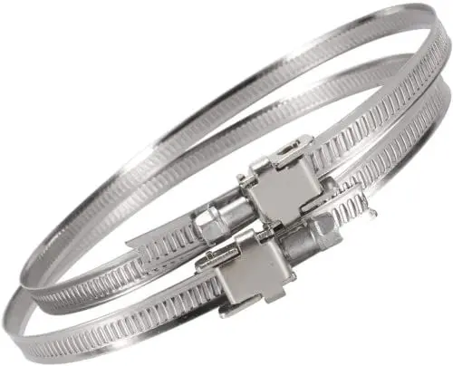 Produktbild: HG Power Schlauch Rohrschellen 100mm 2 Stück Edelstahl Schlauchschellen Spannbereich 60-110mm Klemme Clip Worm Drive für fixieren Abluftschlauch und Abluftventilator