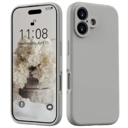 Produktbild: HGH Flüssig Silikon Hülle für iPhone 16, Handyhülle für iPhone 16 Hülle, 3-Schicht-Struktur FallSchutz Case mit Weiches Mikrofaser Futter Matt Hülle für iPhone 16 6.1
