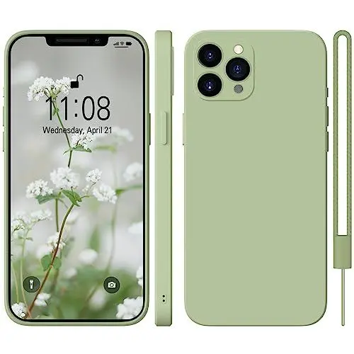 Produktbild: HGH für iPhone 11 Pro Hülle Silikon Case,Hadyhülle für iPhone 11 Pro Ultra Dünn Slim mit Microfiber, Kratzfeste Rundumschutz Case Schutzhülle Hülle für iPhone 11 Pro 5.8'' Matcha Grün
